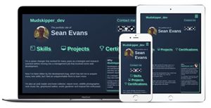 Different size screens to demonstrate responsive layout
