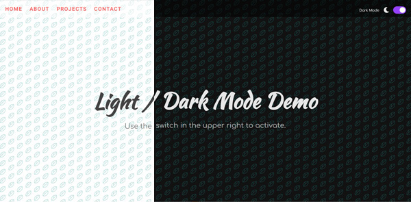 Screenshot of website
